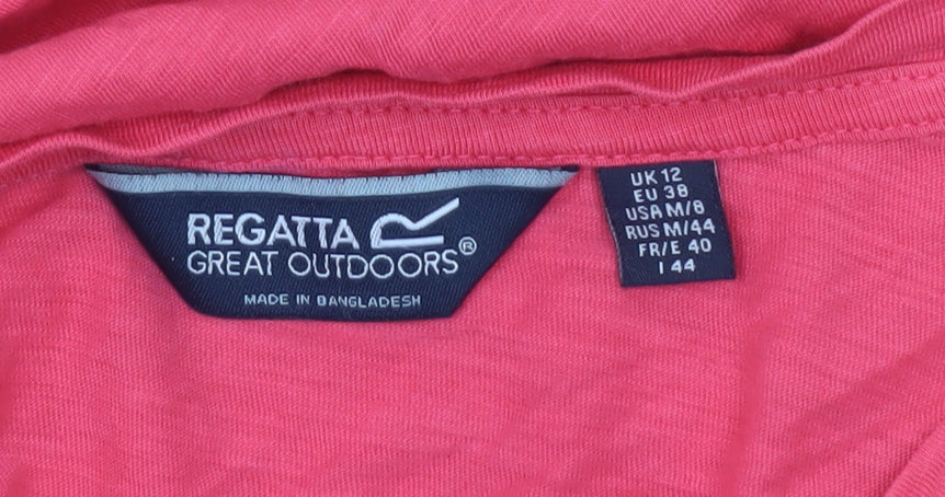 Womens UK Size 12 Regatta Pink Basic T-Shirt