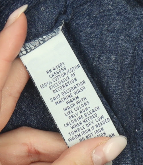 Ralph Lauren Men’s Blue V-Neck Cotton T-Shirt Size L