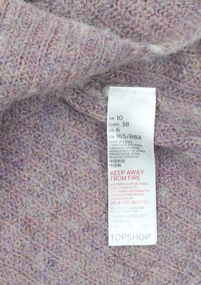 Womens UK Size 10 Topshop Purple Pullover Jumper