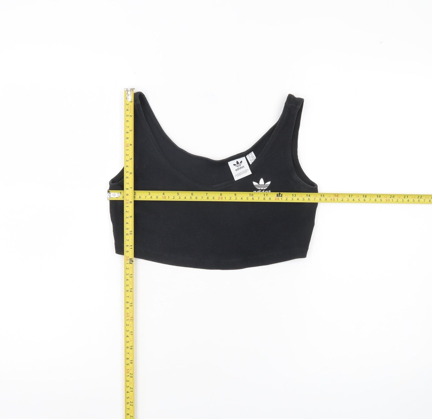 Womens UK Size 6 adidas Black Cropped Tank