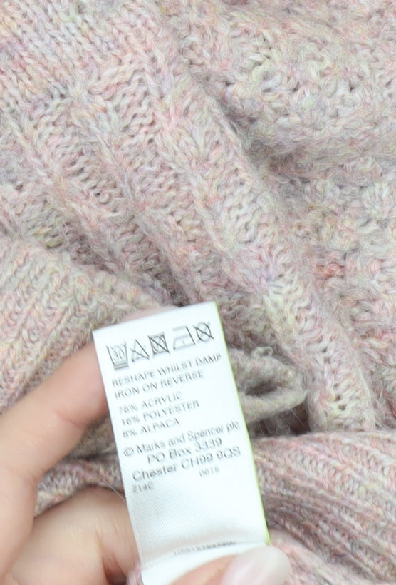 Womens UK Size 6 Marks and Spencer Pink Pullover Jumper