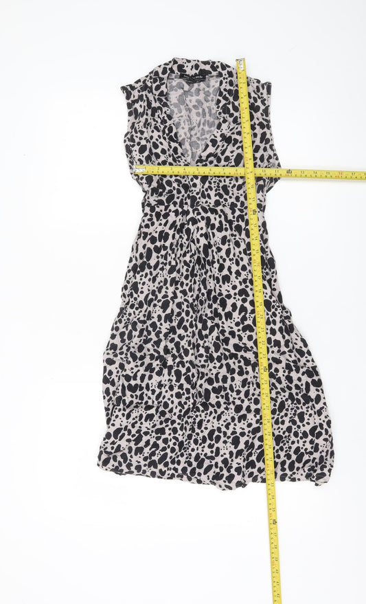 Isabella Oliver Women’s Multicoloured Animal Print Viscose Wrap Dress Size 8