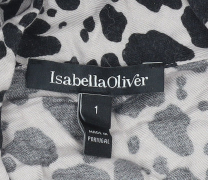 Isabella Oliver Women’s Multicoloured Animal Print Viscose Wrap Dress Size 8
