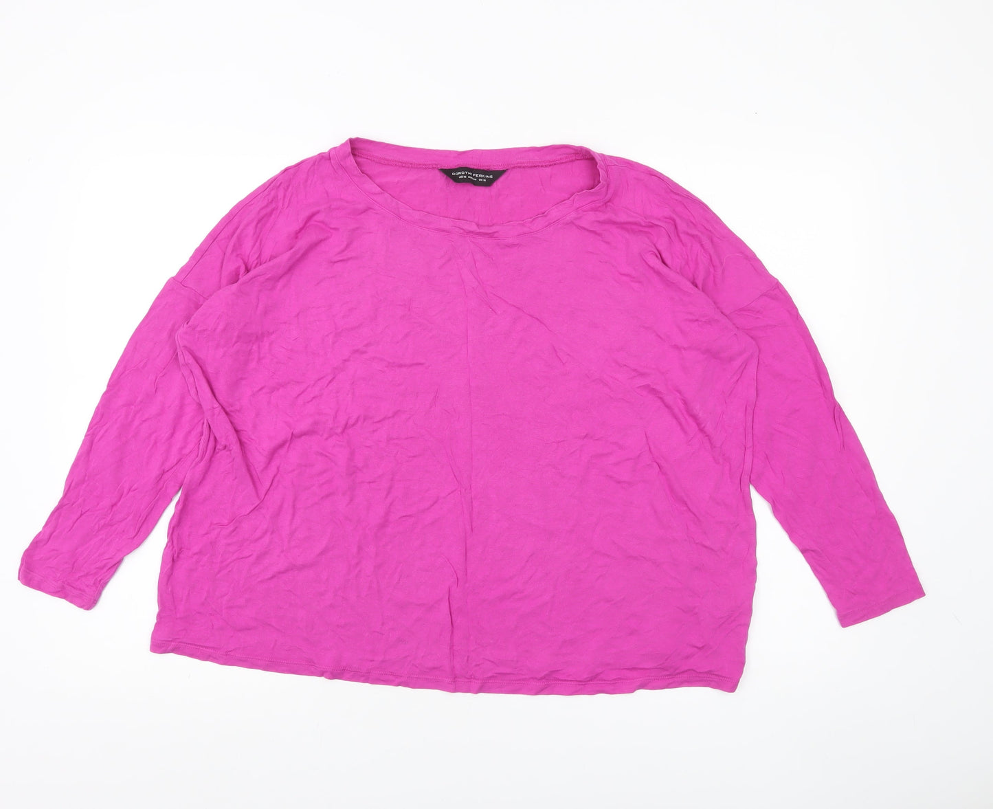 Womens UK Size 16 Dorothy Perkins Pink Basic T-Shirt