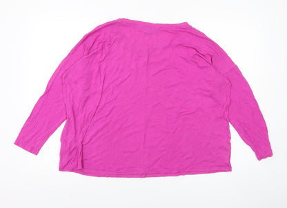 Womens UK Size 16 Dorothy Perkins Pink Basic T-Shirt
