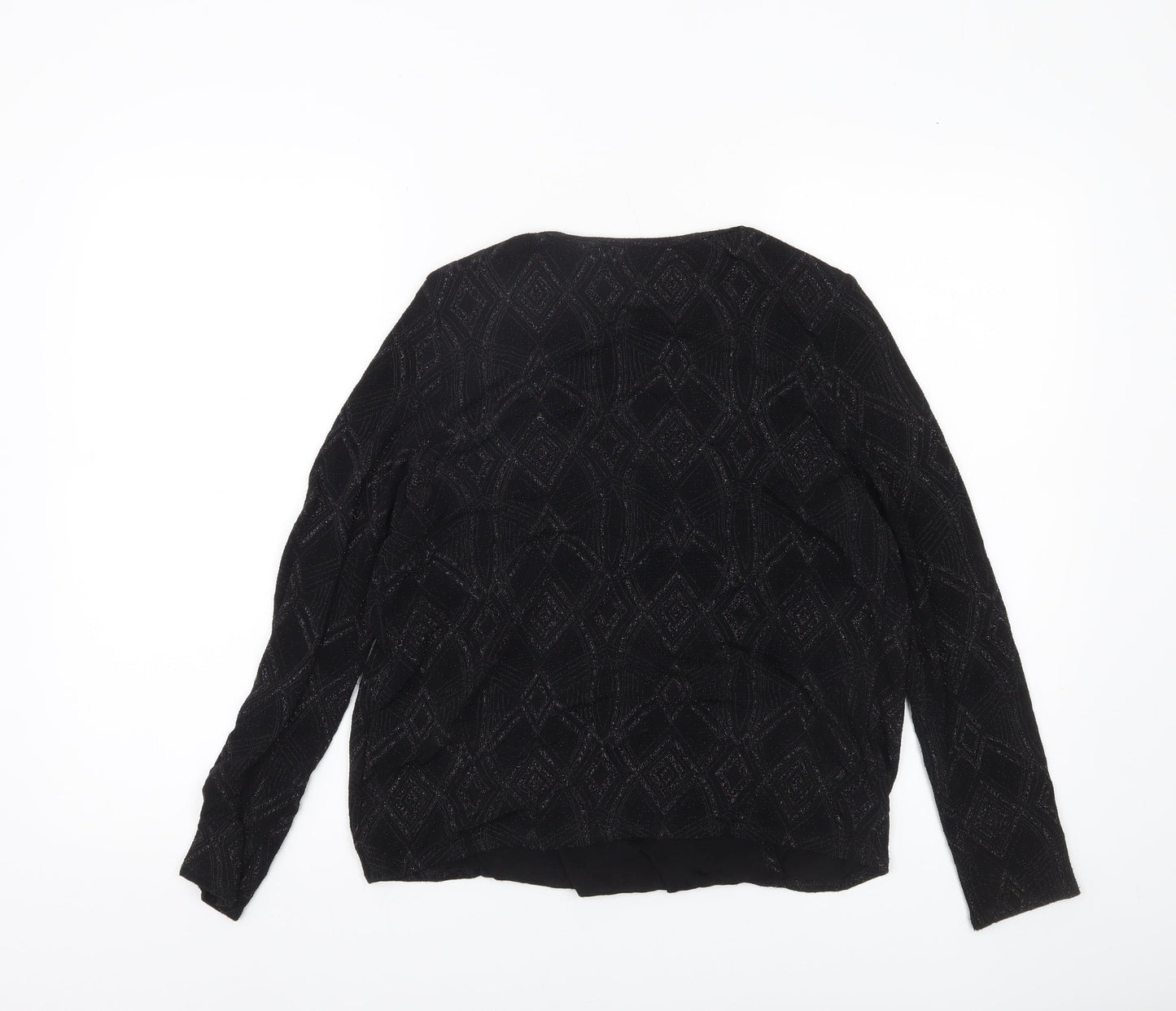 Womens UK Size S Wallis Black Tunic Blouse