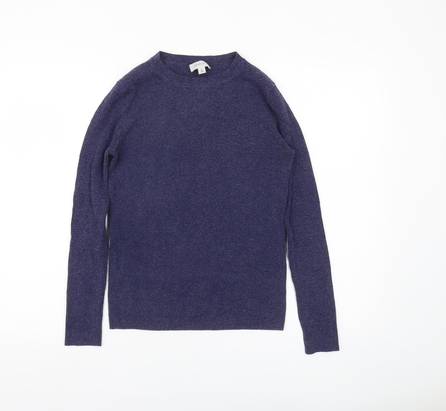 Forcast Womens Purple Crew Neck Knit Jumper Size 12 Long Sleeve