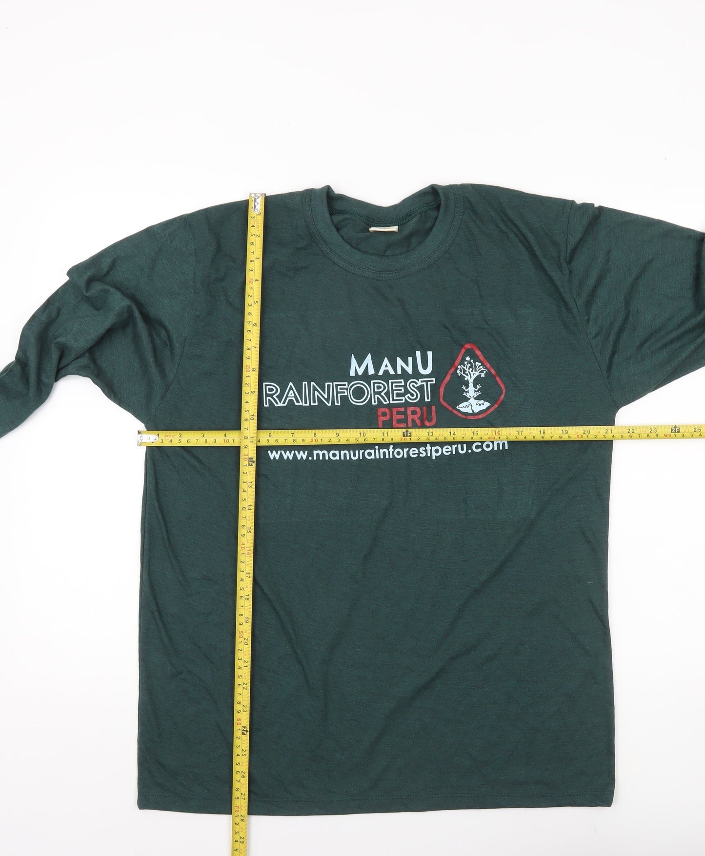Machu Picchu Men's Green L Long Sleeve Graphic T-Shirt Casual