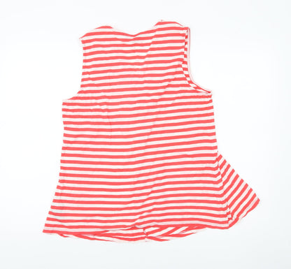 Womens UK Size L Tommy Hilfiger Red Basic Tank