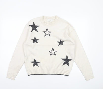 Womens UK Size S Marks and Spencer Ivory Pullover Jumper