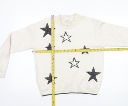 Womens UK Size S Marks and Spencer Ivory Pullover Jumper