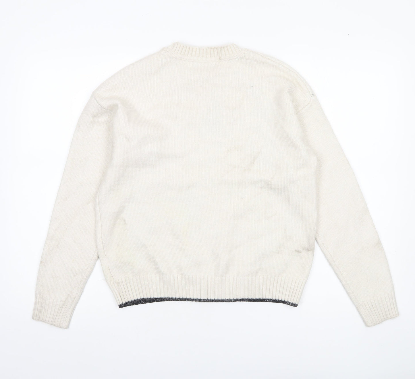 Womens UK Size S Marks and Spencer Ivory Pullover Jumper