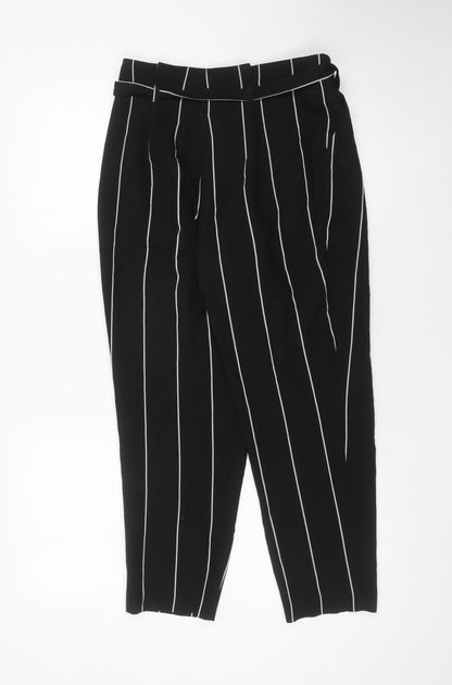Womens UK Size 8 Miss Selfridge Regular Fit Paperbag Black Trousers