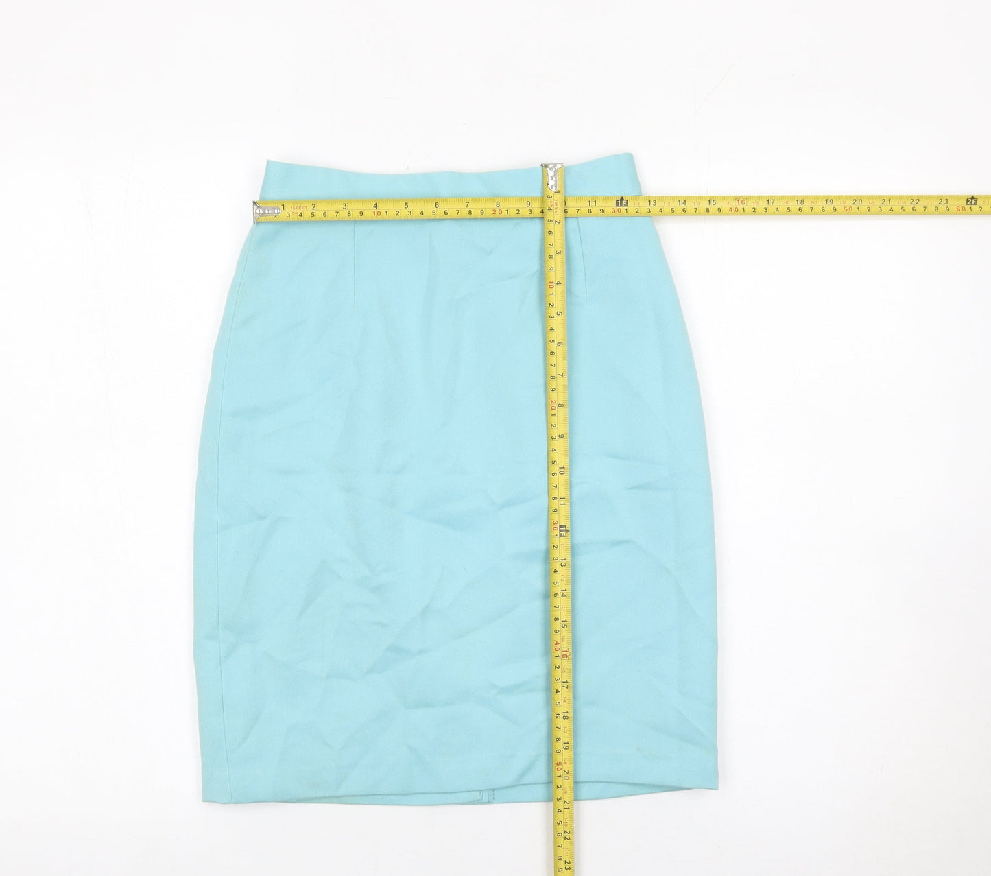 Affinity Womens Blue Size 10 Pencil Work Skirt Knee Length