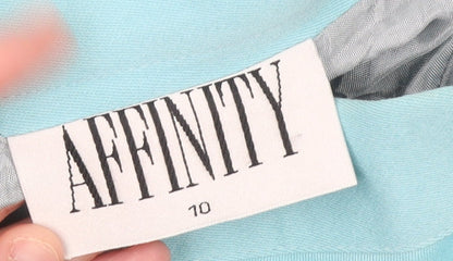 Affinity Womens Blue Size 10 Pencil Work Skirt Knee Length