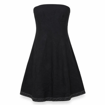 Jasper Conran Women’s Black Strapless A-Line Midi Dress Size 10