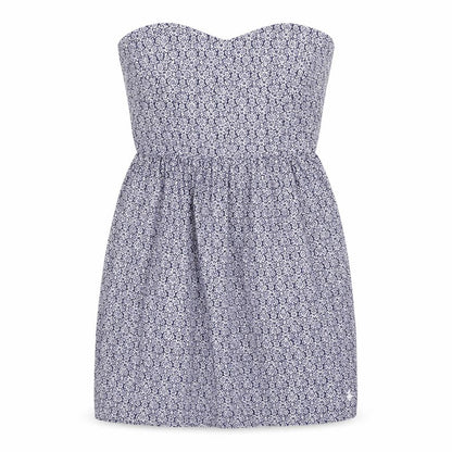 Jack Wills Women’s Blue Strapless Cotton Dress UK 8 Knee Length