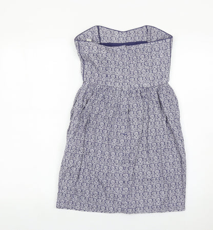 Jack Wills Women’s Blue Strapless Cotton Dress UK 8 Knee Length