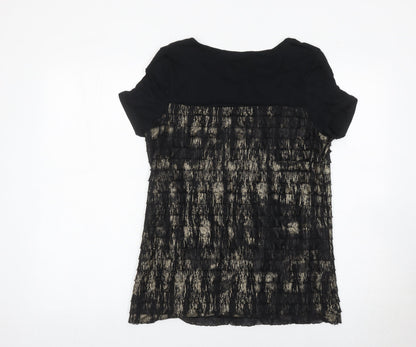 Womens UK Size 12 Bm Collection Black Basic Blouse