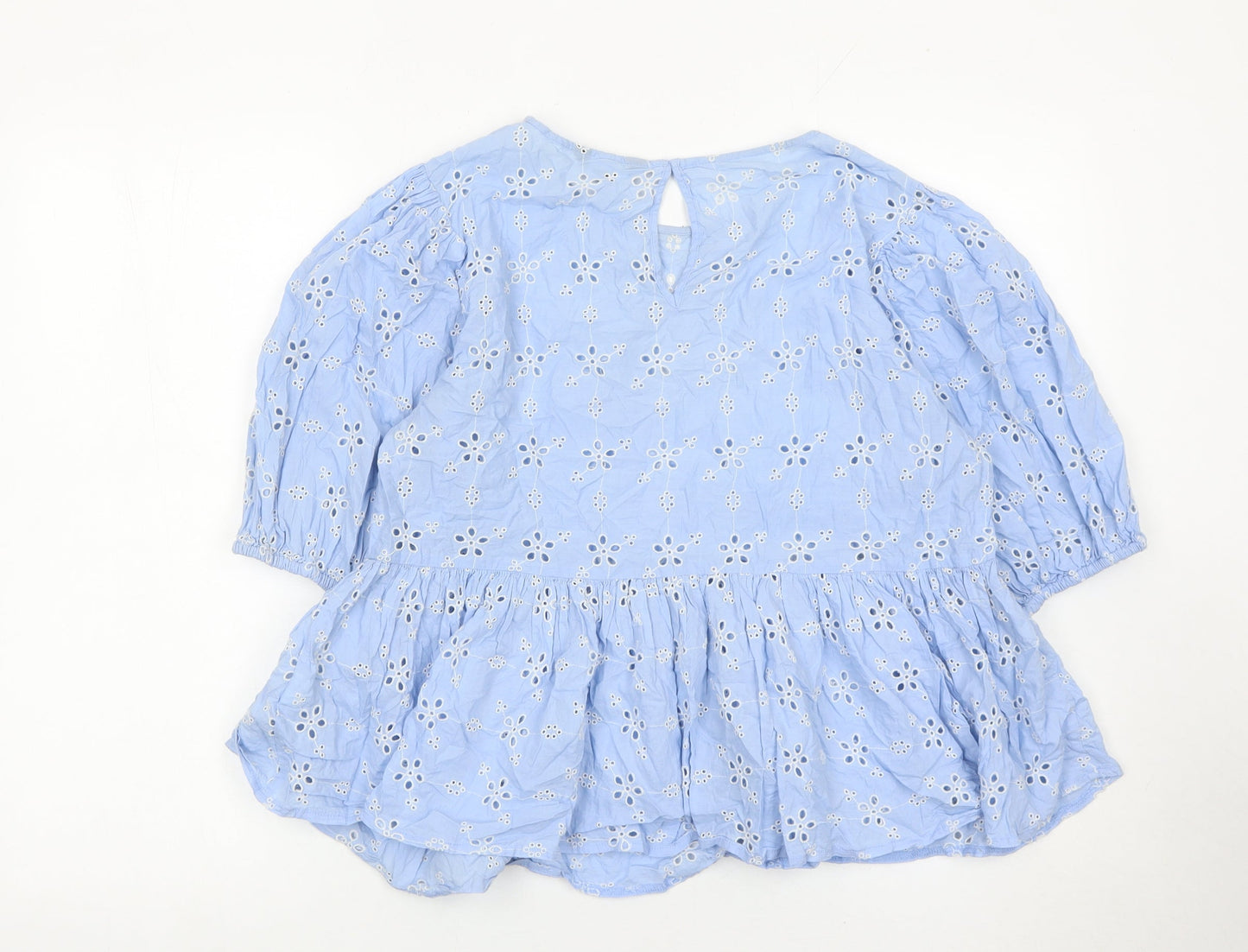 Womens UK Size 16 New Look Blue Tunic Blouse