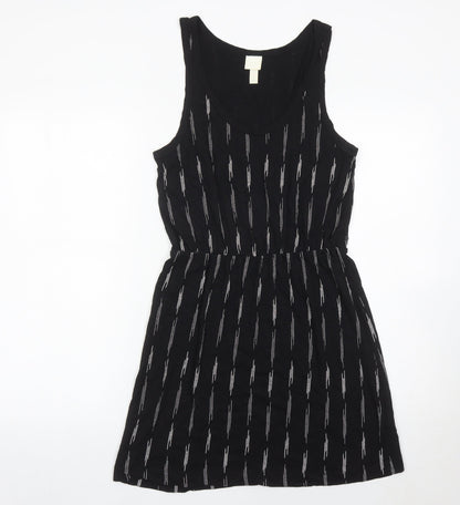 H&M Womens Black Scoop Neck Tank Dress Size S Summer Casual