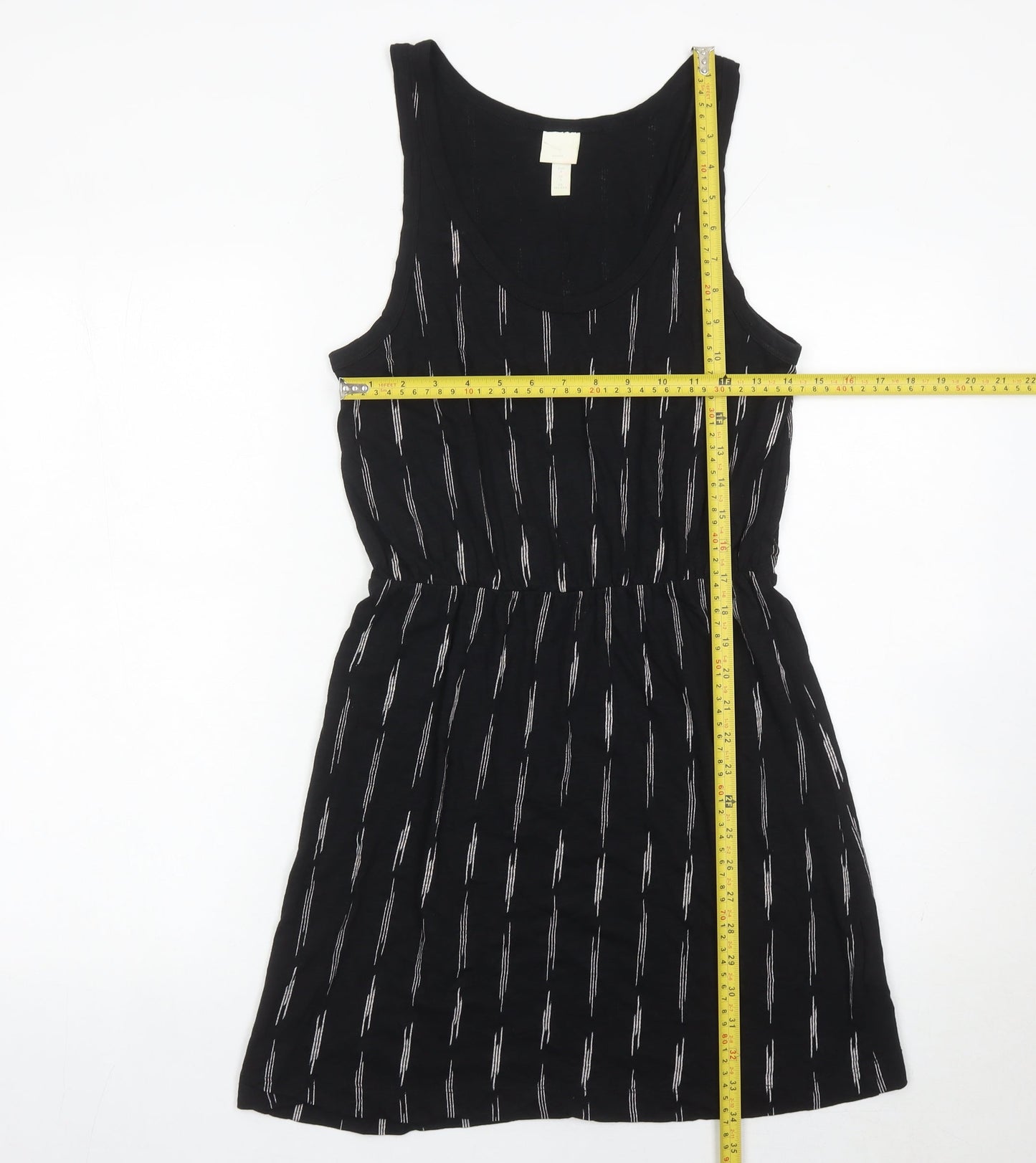 H&M Womens Black Scoop Neck Tank Dress Size S Summer Casual