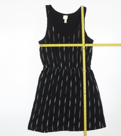 H&M Womens Black Scoop Neck Tank Dress Size S Summer Casual
