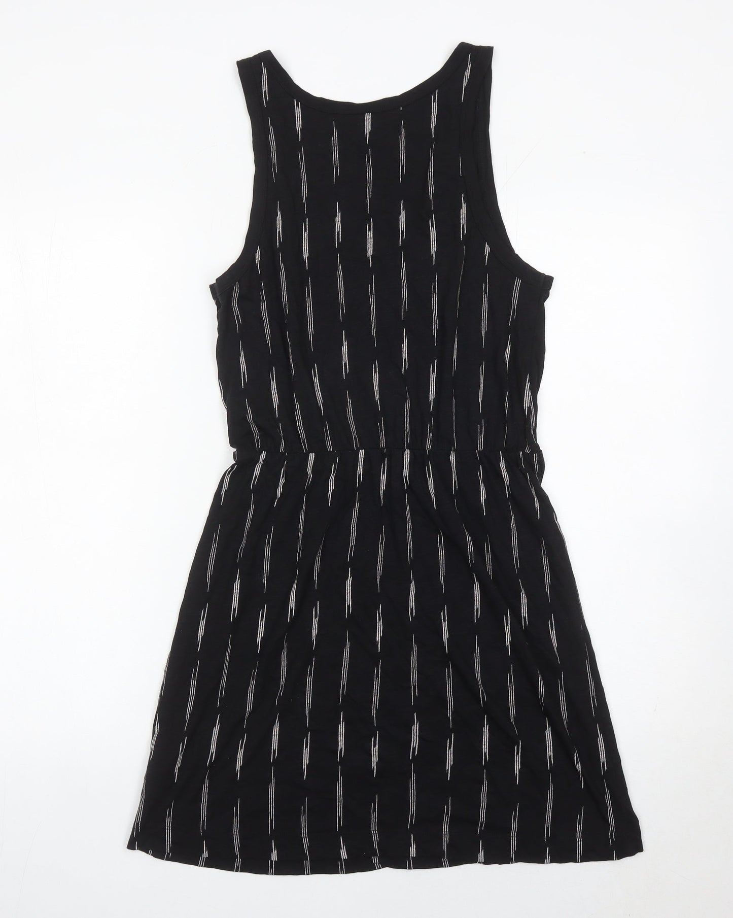 H&M Womens Black Scoop Neck Tank Dress Size S Summer Casual