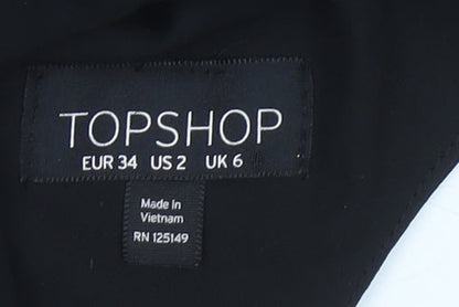 Topshop Women’s Black Glitter Maxi Evening Halter Dress UK 6