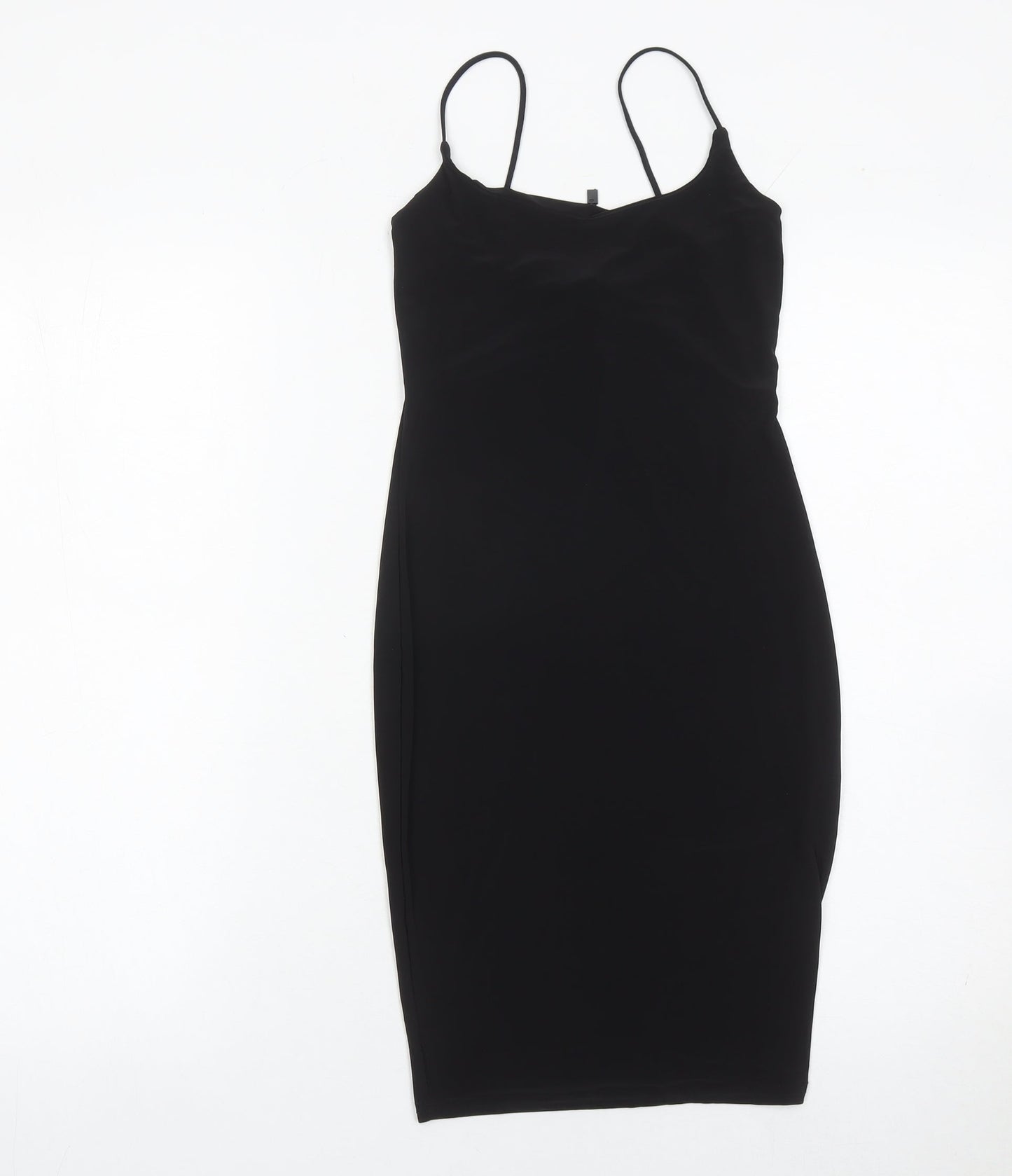 PrettyLittleThing Women’s Black Size 6 Midi Slip Dress