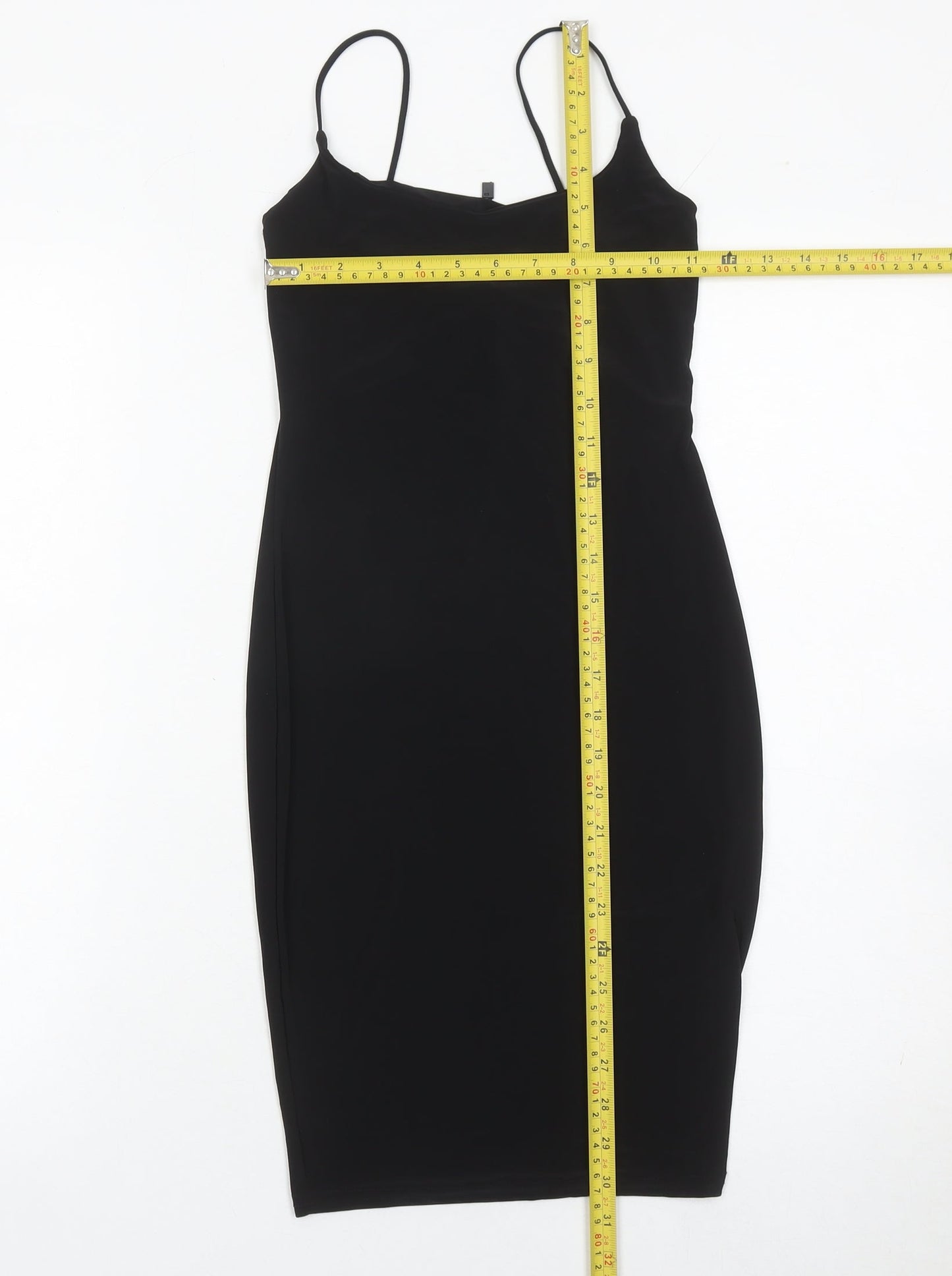 PrettyLittleThing Women’s Black Size 6 Midi Slip Dress