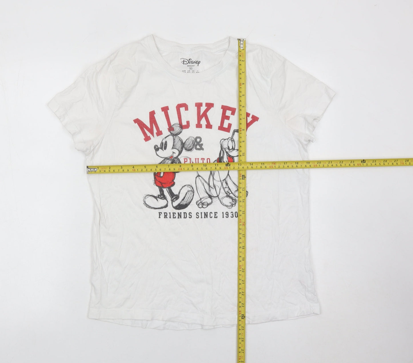 Womens UK Size 12 Disney White Basic T-Shirt