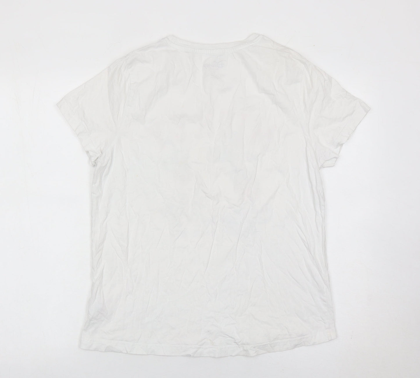 Womens UK Size 12 Disney White Basic T-Shirt