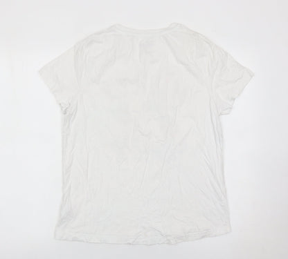 Womens UK Size 12 Disney White Basic T-Shirt