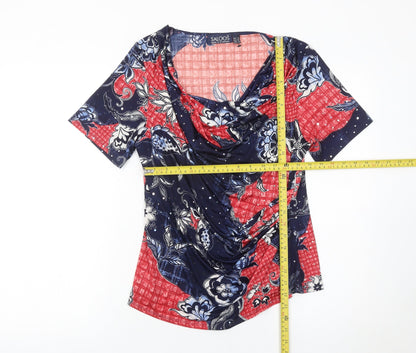Womens UK Size 14 Saloos Multicoloured Tunic Blouse