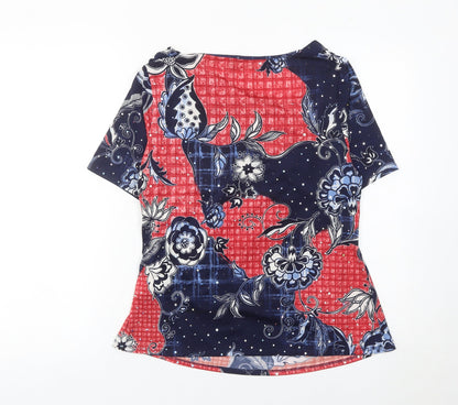Womens UK Size 14 Saloos Multicoloured Tunic Blouse