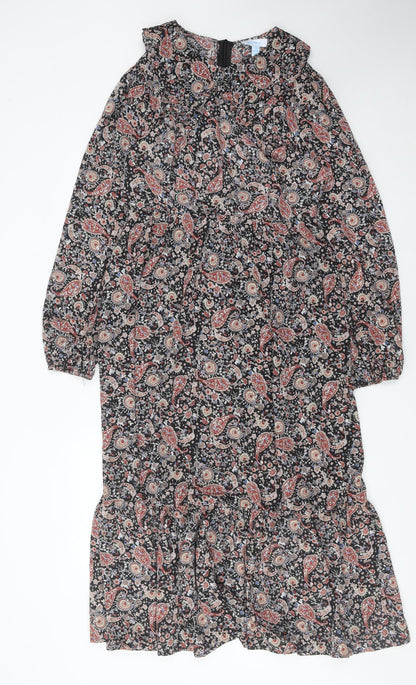 Blue Vanilla Women’s Multicoloured Paisley Midi Shift Dress UK 12