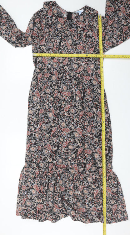Blue Vanilla Women’s Multicoloured Paisley Midi Shift Dress UK 12