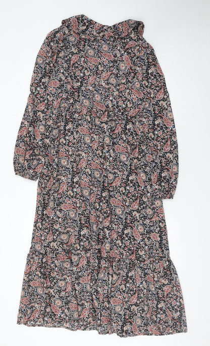 Blue Vanilla Women’s Multicoloured Paisley Midi Shift Dress UK 12