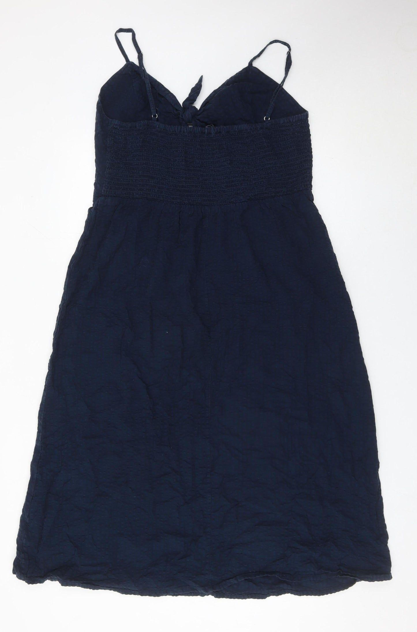 Dorothy Perkins Women Blue Size 18 Cotton Sleeveless Button Slip Dress