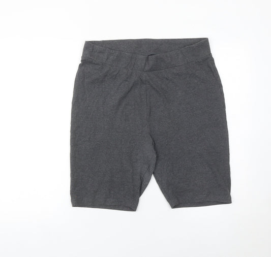 Capsule Women Grey Size 18 Slim Fit Jersey Biker Shorts Stretch Activewear