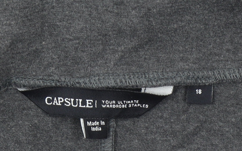 Capsule Women Grey Size 18 Slim Fit Jersey Biker Shorts Stretch Activewear