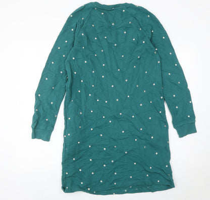 FatFace Women’s Green Polka Dot Cotton Shift Dress Size 10