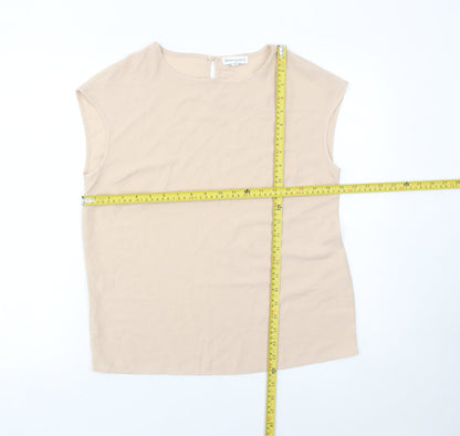 Womens UK Size 8 Warehouse Beige Basic Blouse
