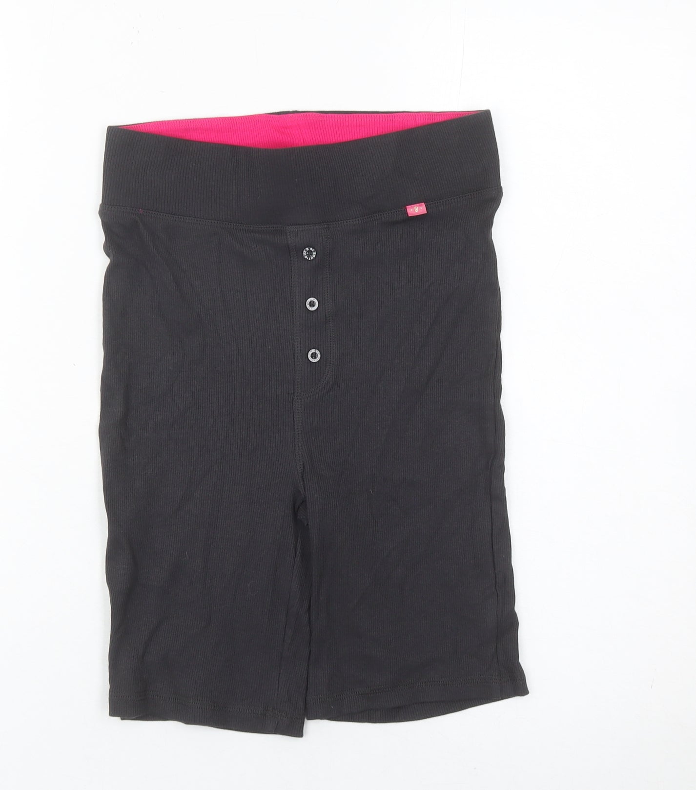 Marks and Spencer Women Black XS Biker Shorts Stretch Cotton