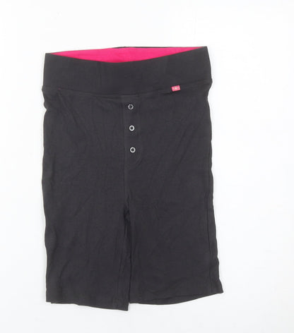 Marks and Spencer Women Black XS Biker Shorts Stretch Cotton