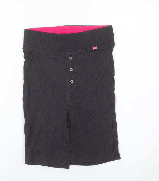 Marks and Spencer Women Black XS Biker Shorts Stretch Cotton