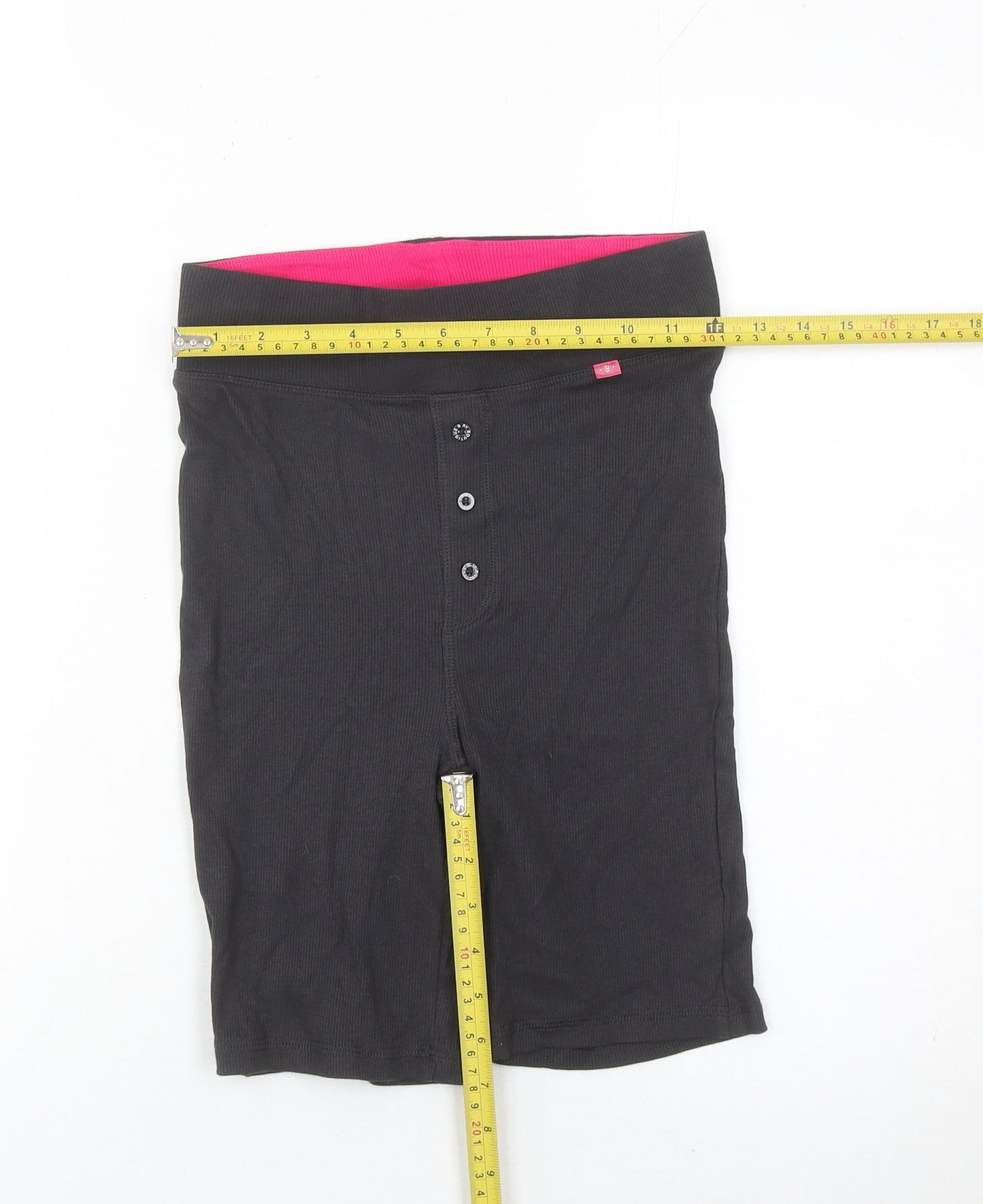 Marks and Spencer Women Black XS Biker Shorts Stretch Cotton
