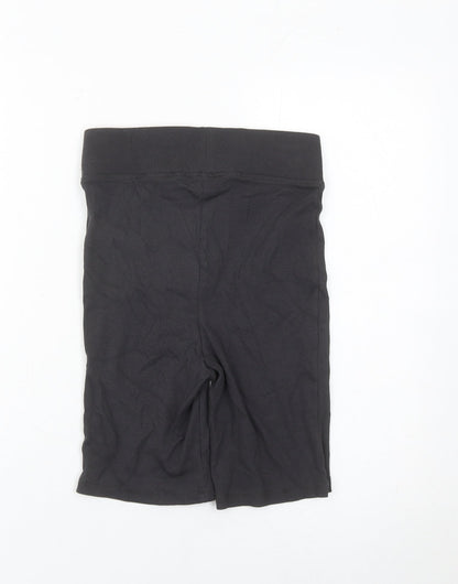 Marks and Spencer Women Black XS Biker Shorts Stretch Cotton