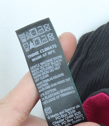 Marks and Spencer Women Black XS Biker Shorts Stretch Cotton